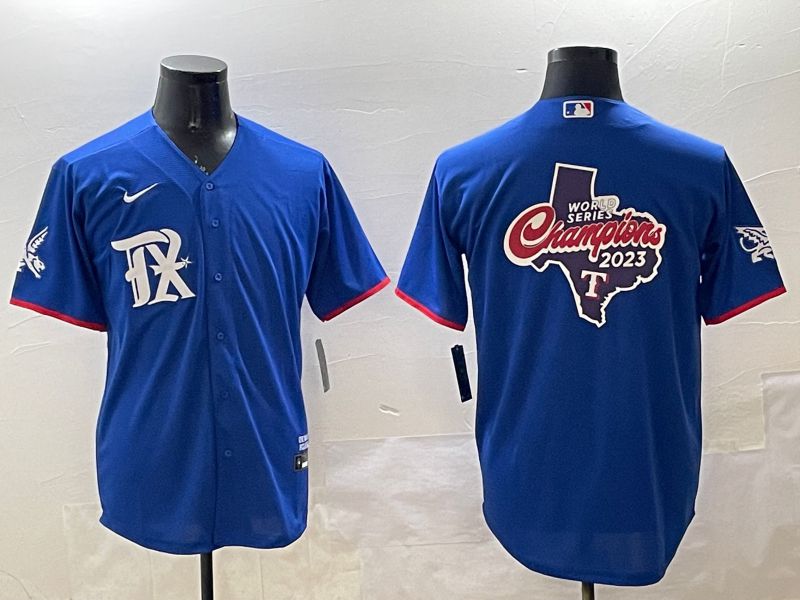 Men Texas Rangers Blank Blue City Edition 2025 Nike MLB Jersey style 8->los angeles dodgers->MLB Jersey